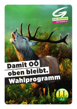 Wahlprogramm der GR&Uuml;NEN 2015