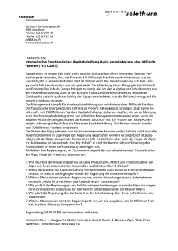Gr&uuml;ne Kanton Solothurn