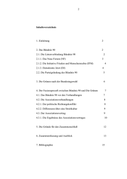 Hausarbeit: Vereinigung von Bündnis 90 und den Grünen