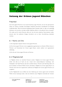 Satzung der Grünen Jugend München