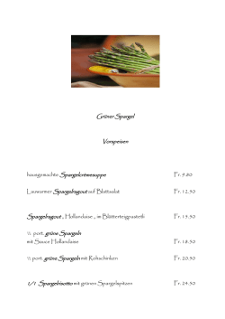 gr&uuml;ner spargel .docx & &agrave; la Carte