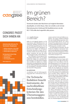 Im gr&uuml;nen Bereich?