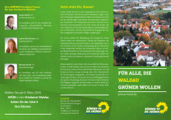 Den Flyer zu den Waldauer GRÜNEN zur Ortsbeiratswahl 2016 in