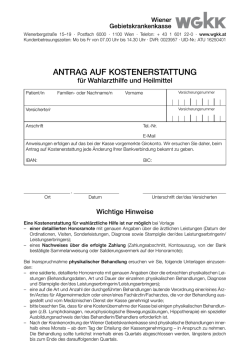 antrag auf kostenerstattung - Wiener Gebietskrankenkasse