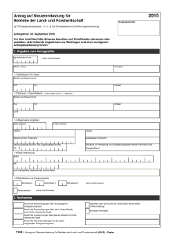 Antrag auf Steuerentlastung für Betriebe der Land