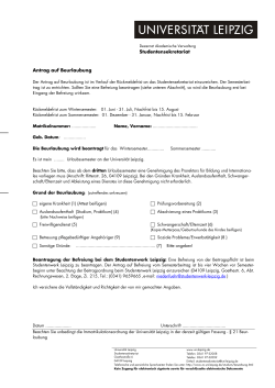 Antrag Beurlaubung - Universität Leipzig