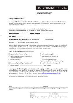 Antrag Beurlaubung - Universit&auml;t Leipzig