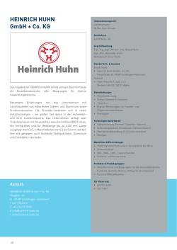HEINRICH HUHN GmbH + Co. KG
