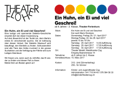 Ein Huhn, ein Ei und viel Geschrei! - Kinder