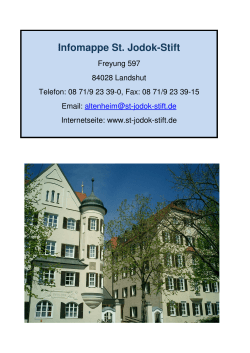 Infomappe - St. Jodok Stift Landshut
