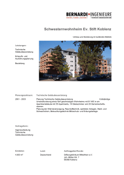REF K Schwesternwohnheim Ev. Stift Koblenz