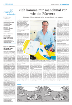 Ich komme mir manchmal vor wie ein Pfarrer - TB