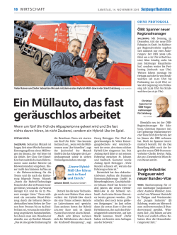 Ein M&uuml;llauto, das fast ger&auml;uschlos arbeitet