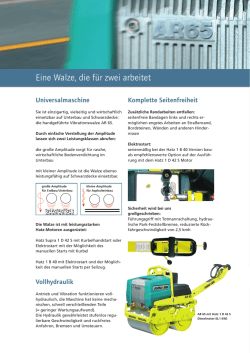 Eine Walze, die f&uuml;r zwei arbeitet