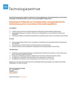 Die VDI Technologiezentrum GmbH arbeitet zukunftsorientiert im