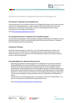 interculture.de arbeitet im Regionalen Netzwerk IQ Th&uuml;ringen mit