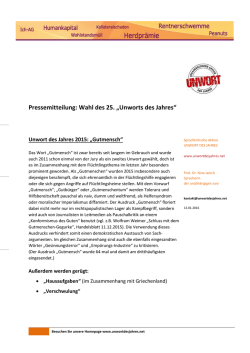 Unwort des Jahres 2015