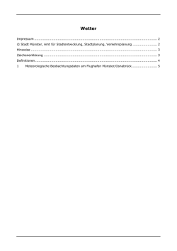 Jahres-Statistik 2015 - Wetter - zur Homepage der Stadt M&uuml;nster