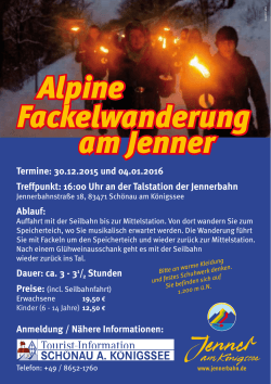 Alpine Fackelwanderung am Jenner