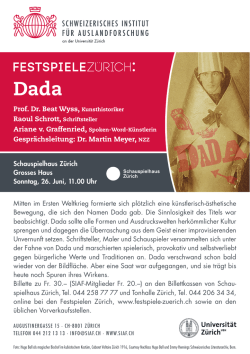 Flyer Zürcher Festspiele