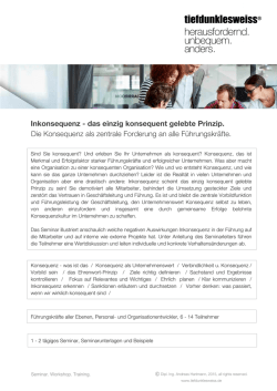 Inkonsequenz, das einzig konsequent gelebte