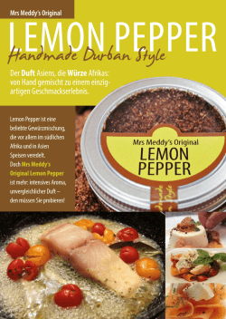 Infoflyer Lemon Pepper - Lemon Pepper Kompanie