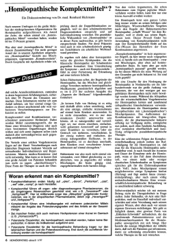 Homöopathische Komplexmittel - Dr
