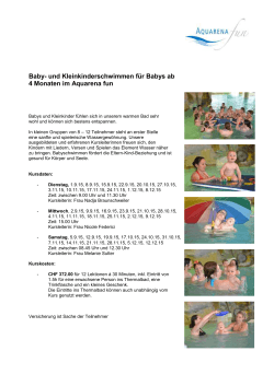 Baby- und Kleinkinderschwimmen für Babys ab 4