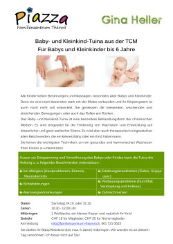 Baby- und Kleinkind-Tuina aus der TCM Für Babys und Kleinkinder