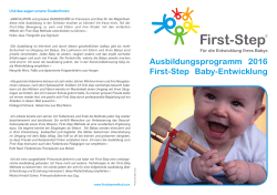 Ausbildungsprogramm 2016 First-Step Baby