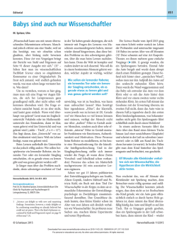 Editorial: Babys sind auch nur Wissenschaftler