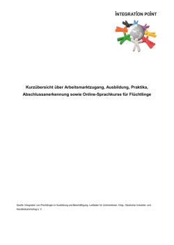 integration point: Kurz&uuml;bersicht &uuml;ber Arbeitsmarktzugang
