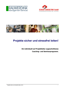 Projekte sicher und stressfrei leiten!