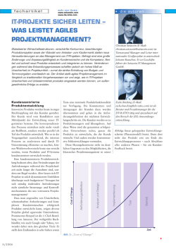 IT-PROJEKTE SICHER LEITEN &ndash; WAS LEISTET AGILES