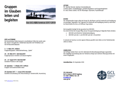 Gruppen im Glauben leiten und begleiten