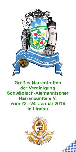 Umzugsflyer zum - Großes Narrentreffen 2016 Lindau