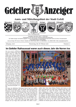 Im Gefeller Rathaussaal waren auch dieses Jahr die Narren los