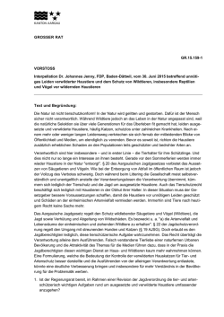 GROSSER RAT GR.15.159-1 VORSTOSS Interpellation Dr