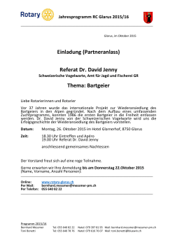 Vortrag Bartgeier von Dr David Jenny