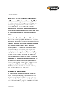 Pressemitteilung Verlässliche Wäsche