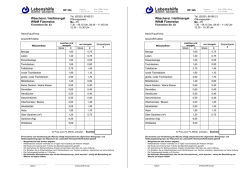 Preisliste Wäscherei Wolfenbüttel Stand 01/2014