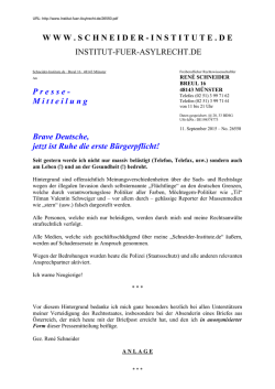 Brave Deutsche, jetzt ist Ruhe die erste - Institut-fuer
