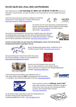 Ein Info Tag f&uuml;r Esel-, Pony-, Muli- und Pferdehalter