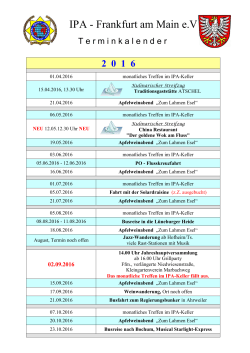 Terminkalender 2016