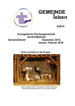 Gemeindeleben 4/2015: "Ochs und Esel an der