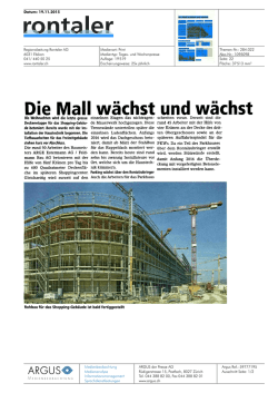 Die Mall wächst und wächst