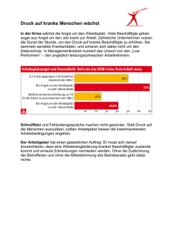 In der Wirtschaftskrise w&auml;chst der Druck auf Kranke PDF