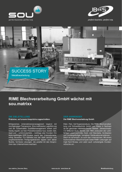 RIME Blechverarbeitung GmbH wächst mit sou.matrixx