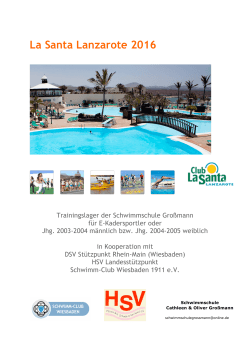 La Santa Lanzarote 2016 - Hessischer Schwimm