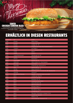 erhältlich in diesen restaurants